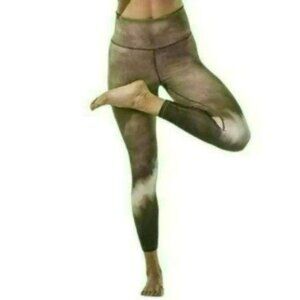 Athleta Elation Women's Extra Large Tan Brown Tie Dye High Rise 7/8 Leggings
